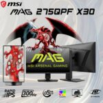 9S6-3CE89M-028 MSI MAG 275QPF X30 27" 300HZ 2K WQHD 0.5MS 2560*1440 MSI MAG 275QPF X30 27-Inch Rapid IPS WQHD 2560X1440 Gaming Monitor 300Hz Refresh 0.5ms GtG DisplayHDR 400 Adaptive-Sync AI Vision 95% DCI-P3 Ergonomic Arsenal Design