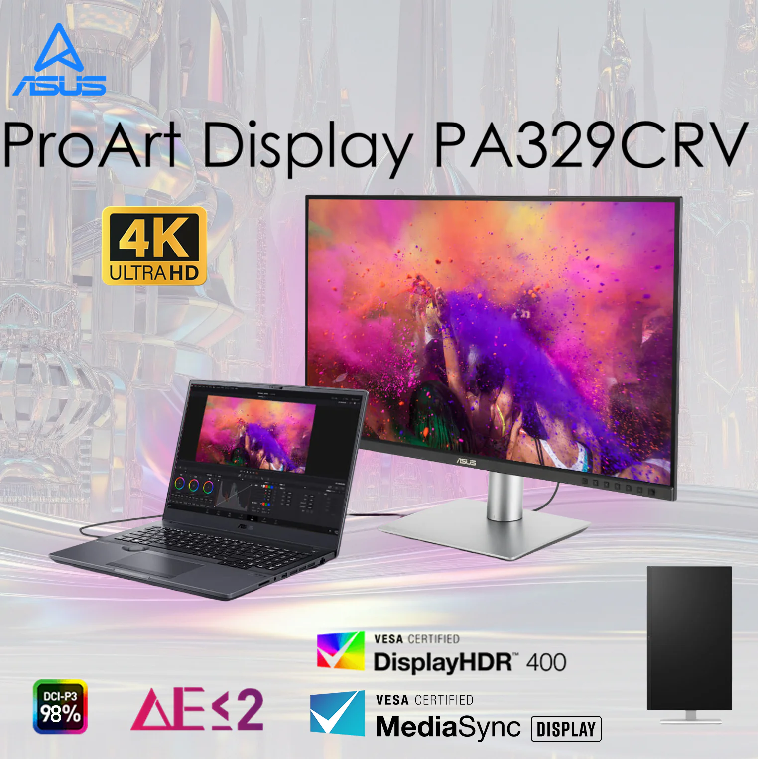 PA329CRV ASUS ProArt Display PA329CRV 32 Inch 4K UHD IPS HDR Professional Monitor – 98% DCI-P3 100% sRGB ΔE