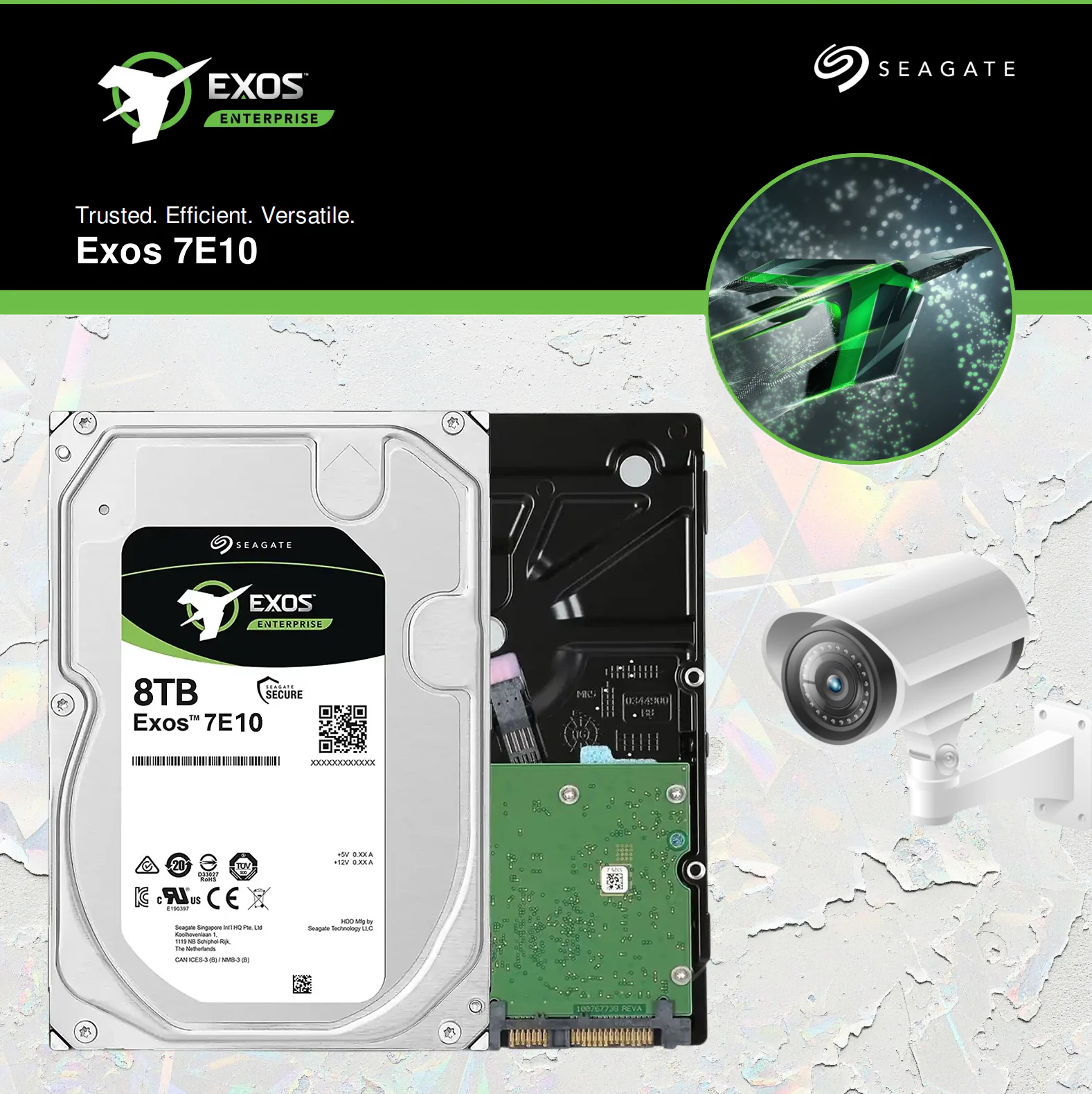 Seagate Exos 7E10 8Tb 512E4Kn 256Mb Cache Sata600 7200Rpm 255MbS Enterprise Drive - St8000Nm017B ST8000NM017B SEAGATE EXOS 10TB HDD 3.5" ENTERPRISE Seagate Exos 7E10 ST10000NM017B 8TB Enterprise HDD | 7200RPM | 256MB Cache | SATA 6Gb/s | 263MB/s Transfer | 2M-Hour MTBF | 24x7 Workload 550TB/Yr