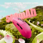 Attack Shark G3 Tri-Mode Gaming Mouse – 25,000 DPI PixArt PAW3311 Sensor, 2.4G/Bluetooth/Wired, HUANO Switches, Ultra-Light 59g, Dual-Layer Feet, Ergonomic Berry Red - Image 3