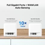 MERCUSYS Halo H60X AX1500 Whole Home Mesh Wi-Fi System 2-Pack – Dual-Band 1500 Mbps, Covers 4,000 ft², Connects 100+ Devices, Seamless Roaming, Full Gigabit Ports - Image 9