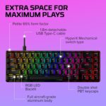 ALLOY-ORIGIN-65%-OB HYPERX ALLOY ORIGIN 65% OPENBOX KEYBOARD AQUA SWITCH HyperX Alloy Origins 65 Gaming Keyboard – Aqua Tactile Switches, 65% Compact Aluminum Frame, RGB Backlit PBT Keycaps, Detachable USB-C, Anti-Ghosting & NGENUITY Control | BLACK