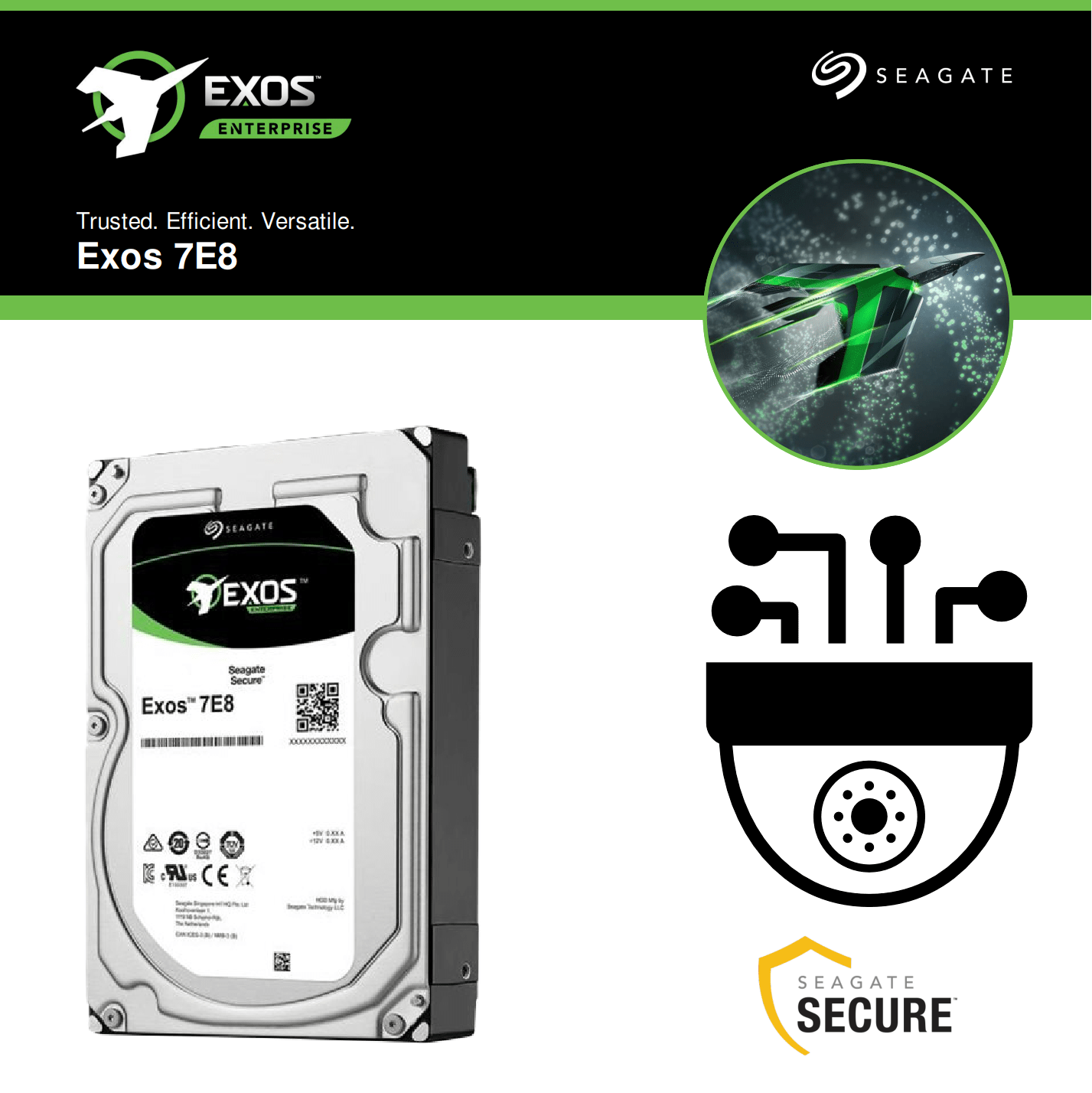 ST8000NM000A Seagate Exos 7E8 8TB Internal Hard Drive HDD Seagate Exos 7E8 ST8000NM000A 8TB 7200RPM SATA 6Gb/s 256MB Cache Enterprise Hard Drive – 2M-Hour MTBF, PowerChoice™, RAID Optimized, Data Protection, 24×7 Reliability