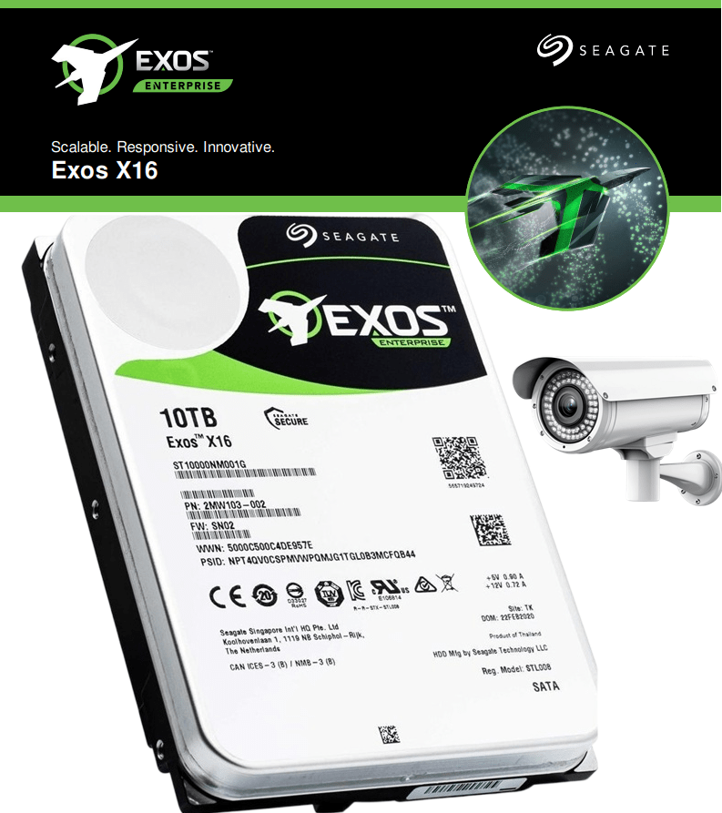 ST10000NM001G INTERNAL HDD SEAGATE EXOS 10TB ENTERPRISE Seagate Exos X16 ST10000NM001G 10TB 7200RPM SATA 6Gb/s 256MB Cache Enterprise Hard Drive – 2.5M-Hour MTBF, PowerChoice™, Helium Sealed, RAID-Ready 24×7 Reliability