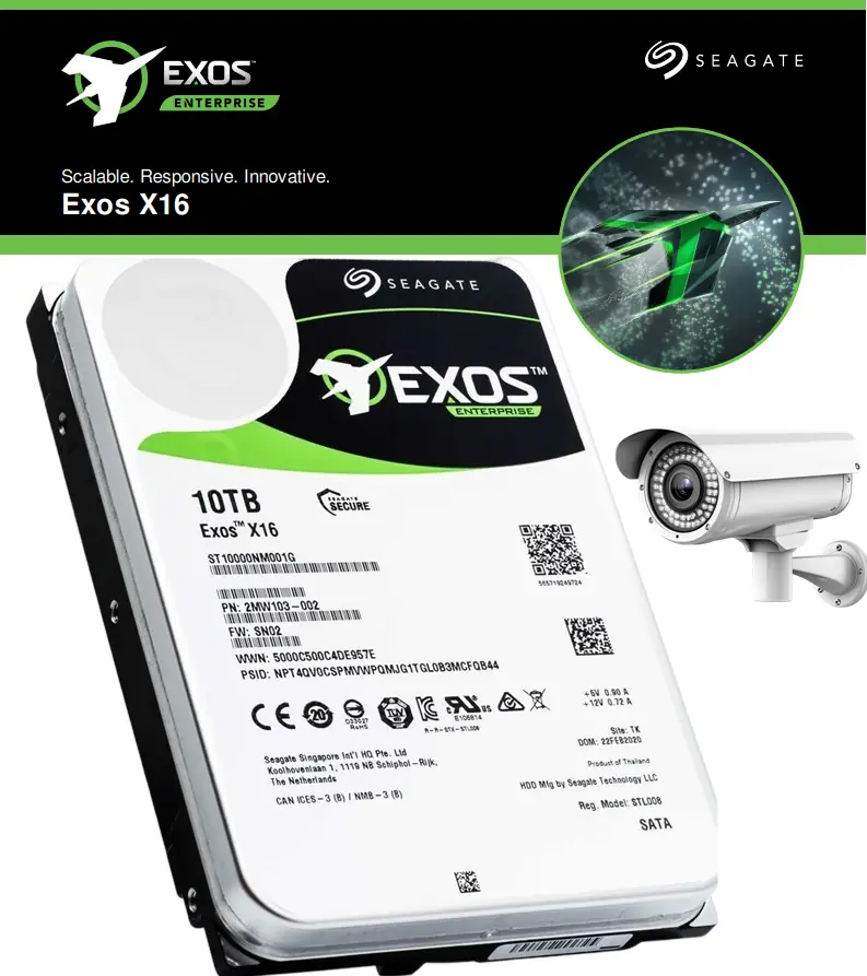ST10000NM001G INTERNAL HDD SEAGATE EXOS 10TB ENTERPRISE Seagate Exos X16 ST10000NM001G 10TB 7200RPM SATA 6Gb/s 256MB Cache Enterprise Hard Drive – 2.5M-Hour MTBF, PowerChoice™, Helium Sealed, RAID-Ready 24×7 Reliability