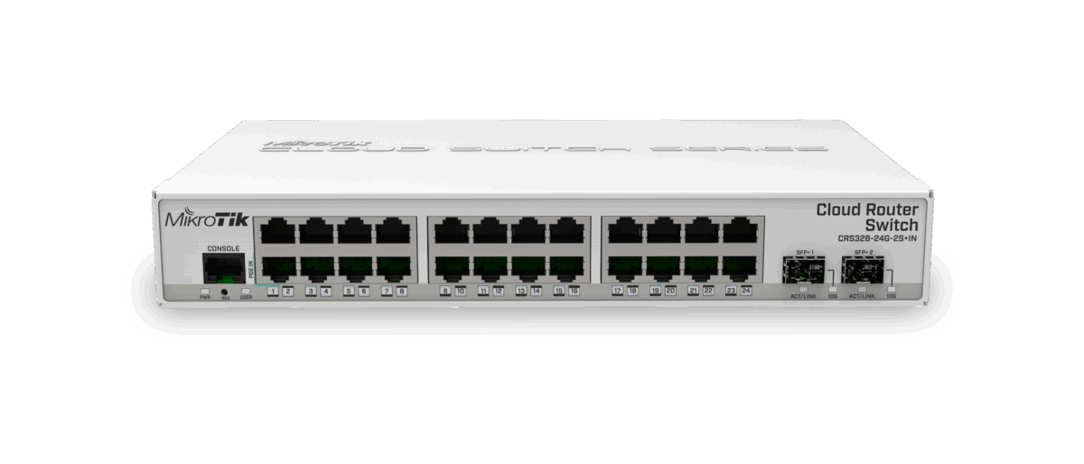 MikroTik CRS326-24G-2S+IN Cloud Smart Switch – 24x Gigabit LAN, 2x 10G SFP+ Cages, 512MB RAM, Dual Boot (RouterOS / SwOS), Fanless Silent Design, Advanced Managed Functions - Image 3