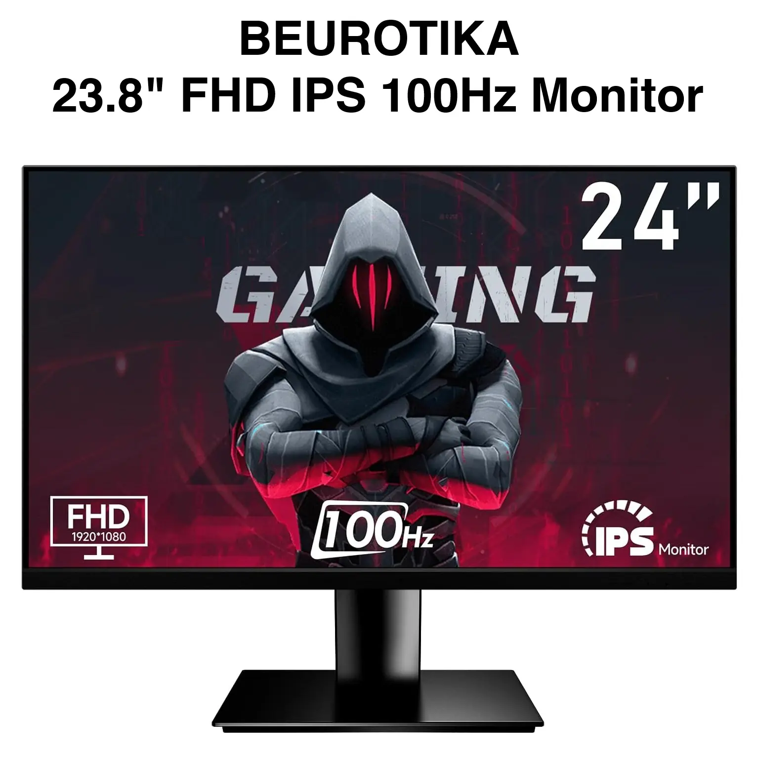 B24M1 BUEROTIKA 23.8" LED MONITOR 100Hz/ 1080P FULL HD/60.45CM/VGA+HDMI+DC Buerotika 23.8 Inch FHD IPS Monitor , 100Hz Refresh Rate , 1080P Frameless Display , Low Blue Light Eye Care , Ultra-Slim 16:9 PC Screen , HDMI VGA VESA Mount