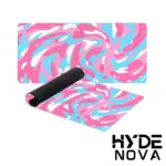 Hyde Nova Bubble Gum Splash Mousepad 90x40 | XXL Gaming Desk Mat | Smooth Precision Surface | 4mm Comfort Padding | Non-Slip Rubber Base | Anti-Fray Stitched Edges