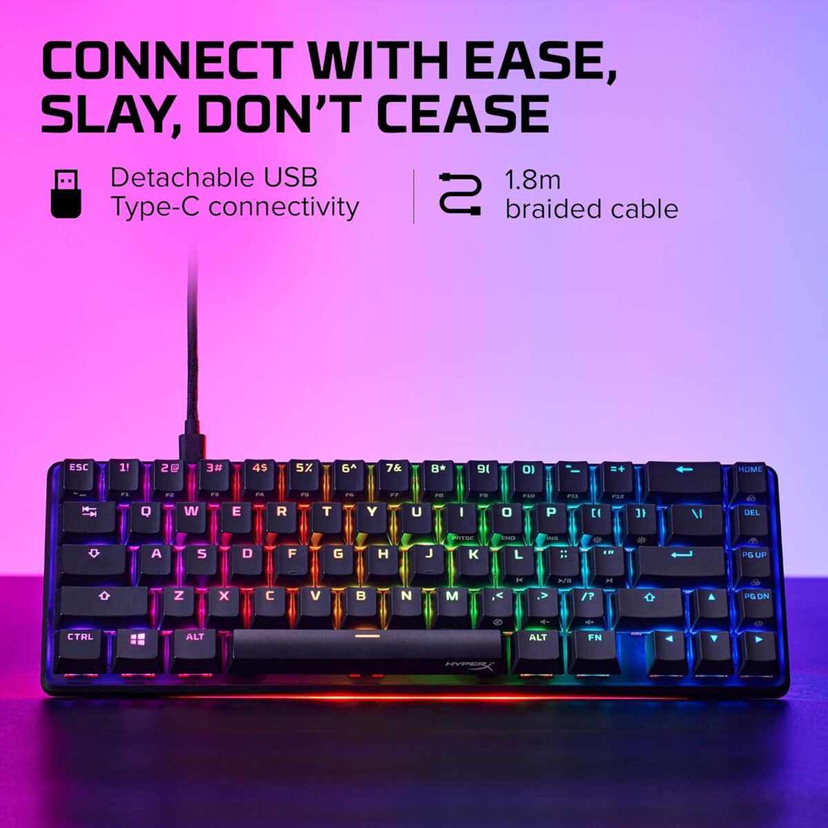 ALLOY-ORIGIN-65%-OB HYPERX ALLOY ORIGIN 65% OPENBOX KEYBOARD AQUA SWITCH HyperX Alloy Origins 65 Gaming Keyboard – Aqua Tactile Switches, 65% Compact Aluminum Frame, RGB Backlit PBT Keycaps, Detachable USB-C, Anti-Ghosting & NGENUITY Control | BLACK