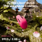 Attack Shark G3 Tri-Mode Gaming Mouse – 25,000 DPI PixArt PAW3311 Sensor, 2.4G/Bluetooth/Wired, HUANO Switches, Ultra-Light 59g, Dual-Layer Feet, Ergonomic Berry Red - Image 2