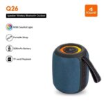 KISONLI Q26 RGB Music Speaker Blue | 10W Portable Bluetooth Speaker | 1200mAh Battery | RGB Lighting | Memory Card Support | For Mobile, PC, Outdoor & Karaoke Use - Image 3