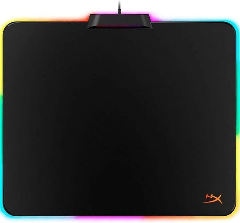 HyperX FURY Ultra RGB Gaming Mouse Pad – Hard Low-Friction Surface, 360° Customizable RGB Lighting, 20 LED Zones, Anti-Slip Rubber Base, Medium, HX-MPFU-M