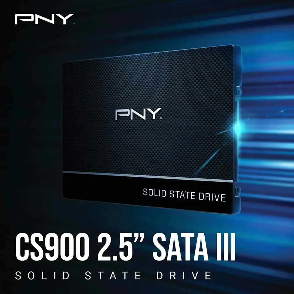SSD7CS900-1TB-RB PNY CS900 SSD 1TB 2.5 SATA READ 550MB/S WRITE 500MB/S PNY CS900 2.5'' SATA III 1TB SSD, High-Speed 535MB/s Read 515MB/s Write, Durable Non-Volatile NAND, Energy Efficient, Ideal HDD Replacement | SSD7CS900-1TB-RB