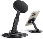 Ugreen Magnetic Phone Stand for MagSafe – 1600g Strong Grip, 360° Rotation, Height Adjustable & Foldable Desk Holder, Ergonomic Design for iPhone 12–17 Series – Black - Image 2