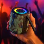 KISONLI Q26 RGB Music Speaker Camouflage | 10W Portable Bluetooth Speaker | 1200mAh Battery | RGB Lighting | Memory Card Support | For Mobile, PC, Outdoor & Karaoke Use - Image 4