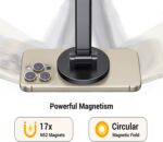 Ugreen Magnetic Phone Stand for MagSafe – 1600g Strong Grip, 360° Rotation, Height Adjustable & Foldable Desk Holder, Ergonomic Design for iPhone 12–17 Series – Black - Image 4