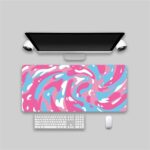 Hyde Nova Bubble Gum Splash Mousepad 90x40 | XXL Gaming Desk Mat | Smooth Precision Surface | 4mm Comfort Padding | Non-Slip Rubber Base | Anti-Fray Stitched Edges - Image 4