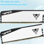 VEB516G6030W RAM PATRIOT 16GB DDR5 6000 MHZ WHITE CL30 Patriot Viper Elite 5 DDR5 RAM 16GB 6000MT/s CL30 1.35v (PC5 48000) UDIMM Desktop Gaming Memory Single Module Compatible with Intel XMP/AMD Expo | WHITE ~  VEB516G6030W
