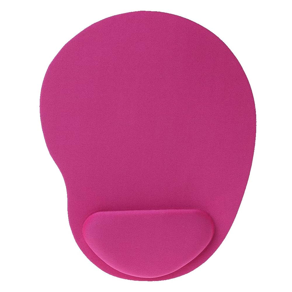 Ergonomic Dark Pink Gel Wrist Mouse Pad – Non-Slip Base, Soft Memory Gel Cushion for Wrist Support, Anti-Fatigue Comfort for Office & Gaming, Smooth Precise Surface