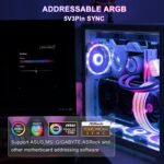 ASIAHORSE 18AWG 24-Pin ARGB Single SR Strimer – White | 120 LED Beads | 5V 3-Pin Sync with AURA, MSI, Gigabyte, ASRock | TPE Silicone-Sleeved Cable Extension - Image 3