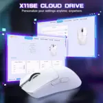 ATTACK SHARK X11-SE Ultra-Light Gaming Mouse – 59g Ergonomic Design, Tri-Mode BT5.2/2.4G/Wired USB-C, PixArt PAW3311 Sensor, 22,000 DPI, 5 Programmable Buttons, White - Image 6
