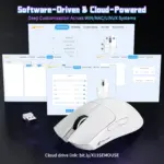 ATTACK SHARK X11-SE Ultra-Light Gaming Mouse – 59g Ergonomic Design, Tri-Mode BT5.2/2.4G/Wired USB-C, PixArt PAW3311 Sensor, 22,000 DPI, 5 Programmable Buttons, White - Image 14