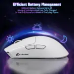 ATTACK SHARK X11-SE Ultra-Light Gaming Mouse – 59g Ergonomic Design, Tri-Mode BT5.2/2.4G/Wired USB-C, PixArt PAW3311 Sensor, 22,000 DPI, 5 Programmable Buttons, White - Image 11