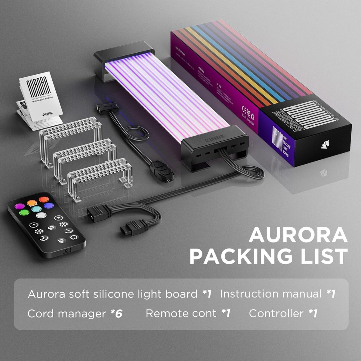 ASIAHORSE AURORA PRO ARGB PSU Cable Cover – 108 LEDs | 5V 3-Pin Sync | Fits 24-Pin & Dual 8-Pin GPU Cables |  Black Cover | Clean Aesthetic Cable Management - Image 5