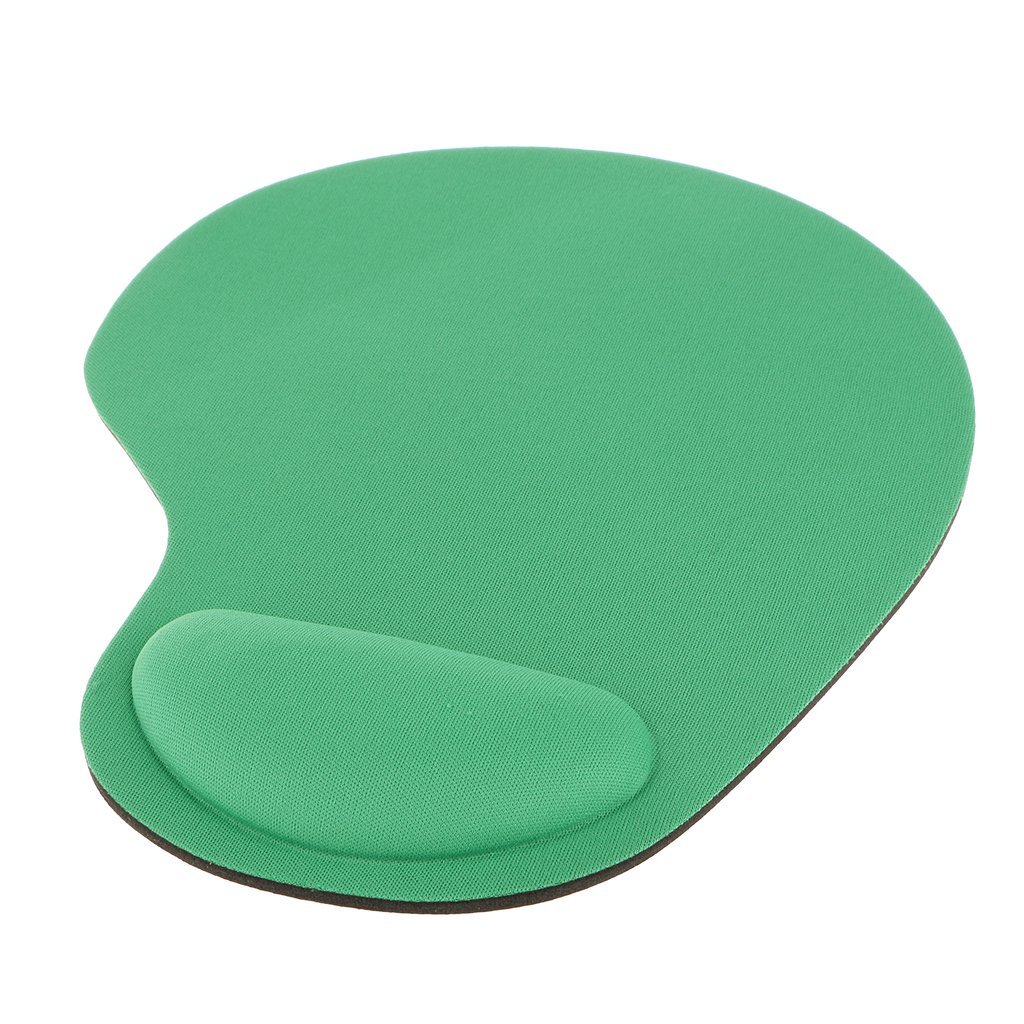 Ergonomic Green Gel Wrist Mouse Pad – Non-Slip Base, Soft Memory Gel Cushion for Wrist Support, Anti-Fatigue Comfort for Office & Gaming, Smooth Precise Surface