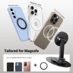 Ugreen Magnetic Phone Stand for MagSafe – 1600g Strong Grip, 360° Rotation, Height Adjustable & Foldable Desk Holder, Ergonomic Design for iPhone 12–17 Series – Black - Image 7