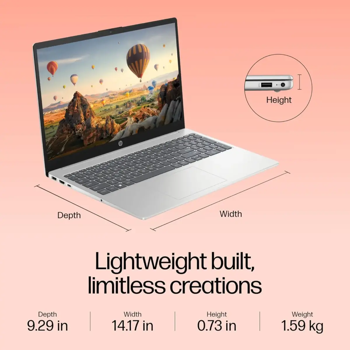 B8LA9UA#ABA HP 15-FD0150WM CORE 5-120U 8GB/512GB SSD/WIN11/15.6"/TOUCH SCREEN HP 15-fd0150wm Intel Core 5 120U | 8GB DDR4 RAM ; 512GB NVMe SSD | Integrated Graphics | 15.6inch FHD IPS TouchScreen | Windows 11 | Meteor Silver 