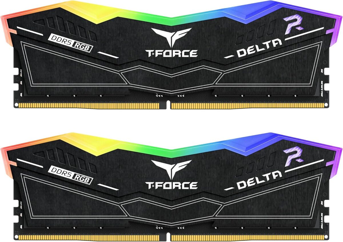 TEAMGROUP T-Force Delta RGB DDR5 16GB Kit (2x 8GB) 6000MHz CL38 1.25 – XMP 3.0 & AMD EXPO Support, On-Die ECC, 120° RGB Lighting, PMIC Power Management, High Stability Gaming RAM | BLACK ~ FF3D516G6000HC38ADC01 - Image 2
