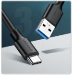 UGREEN-20884 UGREEN USB 3.0 A MALE TO TYPE C MALE CABLE NICKEL PLATING 2M-BLACK UGREEN USB 3.0 Type A Male To Type C Male Cable, 2 meters Nickel Plated, Data Transfer And Charging Support, Up To 5Gbps Speed And 3A Charging | BLACK ~ 20884