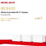 MERCUSYS Halo BE3600 Wi-Fi 7 Whole Home Mesh System 3-Pack – Dual-Band 3.6Gbps, Covers 7,000 ft², Connects 150+ Devices, Full Gigabit Ports, MERCUSYS App Control