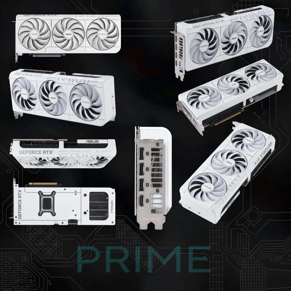 90YV0M19-MVAA00 ASUS PRIME RTX 5070 12GB GDDR7 OC TRIPPLE FAN WHITE ASUS Prime GeForce RTX 5070 White OC Edition 12GB GDDR7 Graphics Card – AI 988 TOPS, 2587MHz OC Mode, 6144 CUDA Core, DLSS 4, PCIe 5.0, 2.5-Slot SFF Design, Dual BIOS, Axial-Tech Cooling, Blackwell Architecture Powerhouse