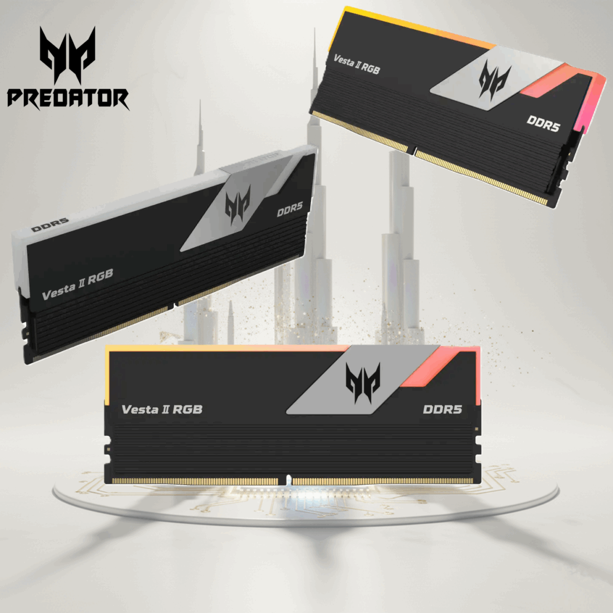 BL.9BWWR.378 RAM ACER PREDATOR VESTA II RGB 32GB (16X2) 6000MHZ BLACK ACER Predator Vesta II RGB DDR5 32GB RAM Kit (2x16GB) 6000MHz CL32 1.35V PC5-48000 Gaming Memory ,  Intel XMP 3.0 & AMD EXPO , On-Die ECC , Aluminum Alloy Heat Sink | BLACK ~ BL.9BWWR.378
