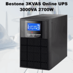 3KVAS UPS BESTONE ONLINE 3KVA 2700W LCD - BLACK Bestone 3KVAS Online UPS 3000VA 2700W Pure Sine Wave Smart Tower, Double Conversion, LCD Display, 4 AC Outlets, USB & RS-232, 12V 9Ah Battery, 50/60Hz Auto Sensing