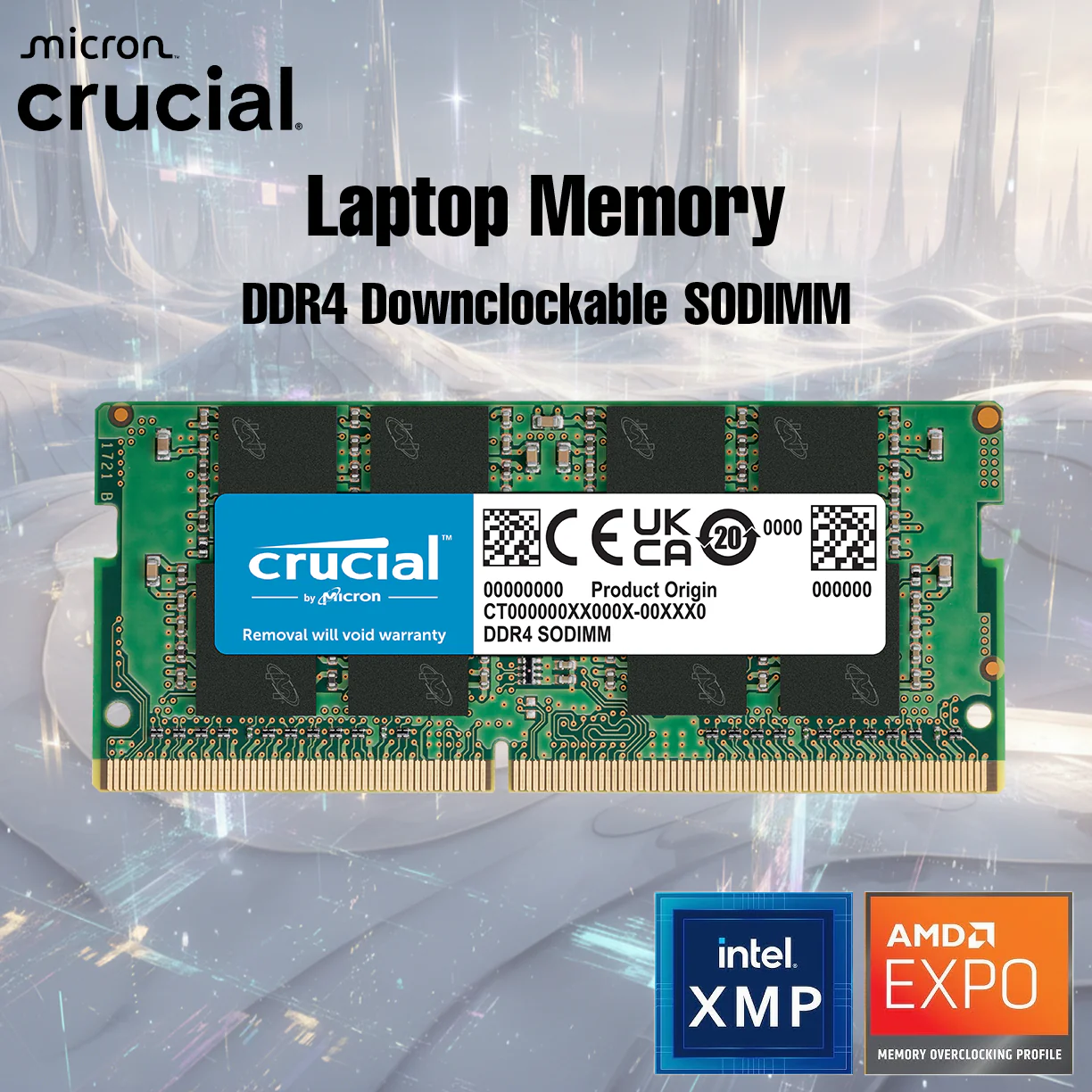 CT8G4SFRA32A RAM CRUCIAL 8GB 3200 DDR4 SODIMM NOTEBOOK Crucial 8GB DDR4 RAM 3200MHz (PC4-25600), Downclockable to 2933/2666MHz Laptop Memory, SODIMM 260-Pin CL22 1.2V, Compatible with 13th Gen Intel Core and AMD Ryzen 7000 | CT8G4SFRA32A 