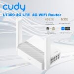 CUDY-LT300 CUDY LT300 4G LTE N300 WIFI ROUTER 300Mbps WHITE Cudy LT300 2.0 4G N300 Wi-Fi Router With Nano SIM Slot, Dual Ethernet Ports, VPN, And Cloud App Control – 4G Cat.4 150Mbps, 300Mbps Wi-Fi, WPA3 Security 