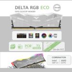 FF2D532G6400HC38JDC0 RAM TEAM TFORCE DELTA RGB 32GB (16X2) 6400MHZ CL38 TEAMGROUP T-FORCE DELTA RGB ECO DDR5 32GB (2x16GB) 6400MHz CL38 Silver | Eco-Friendly Overclocking Memory | RGB Lighting | Intel XMP 3.0 & AMD EXPO | Lifetime Warranty