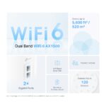TP-Link Deco X10 AX1500 Whole Home Mesh WiFi 6 – 1-Pack, 2,100 sq.ft Coverage, Dual-Band 5GHz/2.4GHz, AI-Driven Mesh, OFDMA & MU-MIMO, App & Voice Control, Connects 120 Devices - Image 3