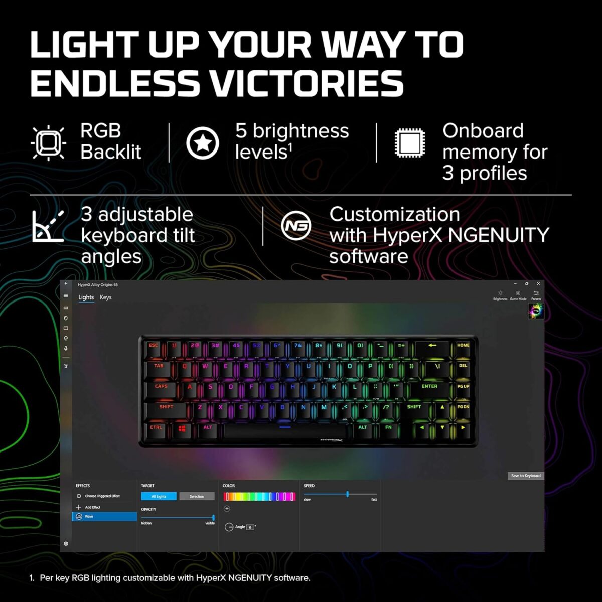 ALLOY-ORIGIN-65%-OB HYPERX ALLOY ORIGIN 65% OPENBOX KEYBOARD AQUA SWITCH HyperX Alloy Origins 65 Gaming Keyboard – Aqua Tactile Switches, 65% Compact Aluminum Frame, RGB Backlit PBT Keycaps, Detachable USB-C, Anti-Ghosting & NGENUITY Control | BLACK
