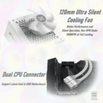 EN46537 XIGMATEK POWER SUPPLY 850W THOR T850M ARCTIC V3 BRONZE XIGMATEK Thor T850M Arctic V3 850W Power Supply – 80 Plus Bronze, Full Modular, 120mm Silent Fan, PCIe 5.1, Dual CPU, ATX 3.1, OPP/OVP/UVP Protection, EU Cord