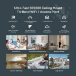 Festa F76 BE9300 Tri-Band WiFi 7 Ceiling AP – 9.3 Gbps Speeds, 2.5G PoE Port, Mesh & Seamless Roaming, 320 MHz, 4K-QAM, Multi-Link Operation, Festa Cloud Management - Image 8