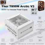 EN46537 XIGMATEK POWER SUPPLY 850W THOR T850M ARCTIC V3 BRONZE XIGMATEK Thor T850M Arctic V3 850W Power Supply – 80 Plus Bronze, Full Modular, 120mm Silent Fan, PCIe 5.1, Dual CPU, ATX 3.1, OPP/OVP/UVP Protection, EU Cord