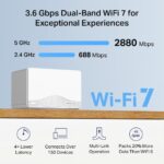 MERCUSYS Halo BE3600 Wi-Fi 7 Whole Home Mesh System 3-Pack – Dual-Band 3.6Gbps, Covers 7,000 ft², Connects 150+ Devices, Full Gigabit Ports, MERCUSYS App Control - Image 5