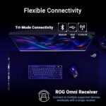 90MP04A0-BMAA00 ASUS ROG KERIS II ORIGIN P722 RGB MOUSE ASUS ROG Keris II Origin Wireless Gaming Mouse – Right-Handed Ergonomic, 65g, Tri-Mode Connectivity, 42K DPI, up to 127Hr Battery, ROG AimPoint Pro Sensor RGB 3-Zone Lighting 8000Hz Polling Rate Paracord PTFE Feet, Web-Based Configuration, PC/Mac Support | BLACK ~ 90MP04A0-BMAA00