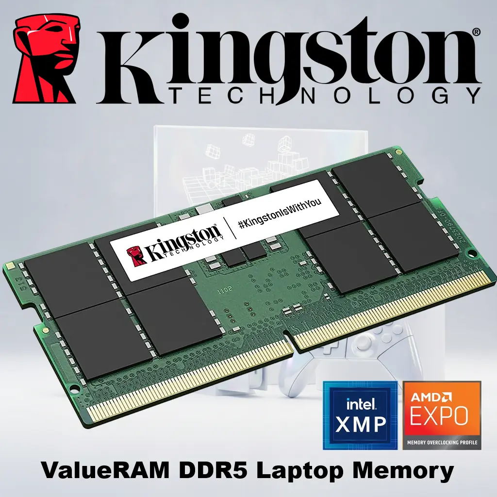 KVR56S46BD8-32 KINGSTONE 32GB DDR5 5600 NOTEBOOK SODIMM Kingston ValueRAM 32GB DDR5 5600MT/s CL46 1.1V SODIMM Laptop Memory – Advanced Speed, Absolute Stability, Amazing Compatibility with Intel XMP & AMD | KVR56S46BD8-32