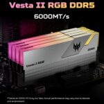 BL.9BWWR.653 RAM ACER PREDATOR VESTA II DDR5 RGB 32GB (16X2) SILVER CL36 Acer Predator Vesta II DDR5 6000MHz 32GB Kit (16GBx2) RGB RAM CL36 1.35V , Intel XMP 3.0 & AMD EXPO Compatible Computer Memory PC5-48000 | SILVER ~  BL.9BWWR.653