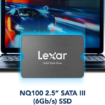 Lexar® NQ100 2.5” SATA III (6Gb/s) SSD 480GB | Up to 550MB/s Read | Shock & Vibration Resistant | Durable, Reliable, Faster Boot & Data Transfer